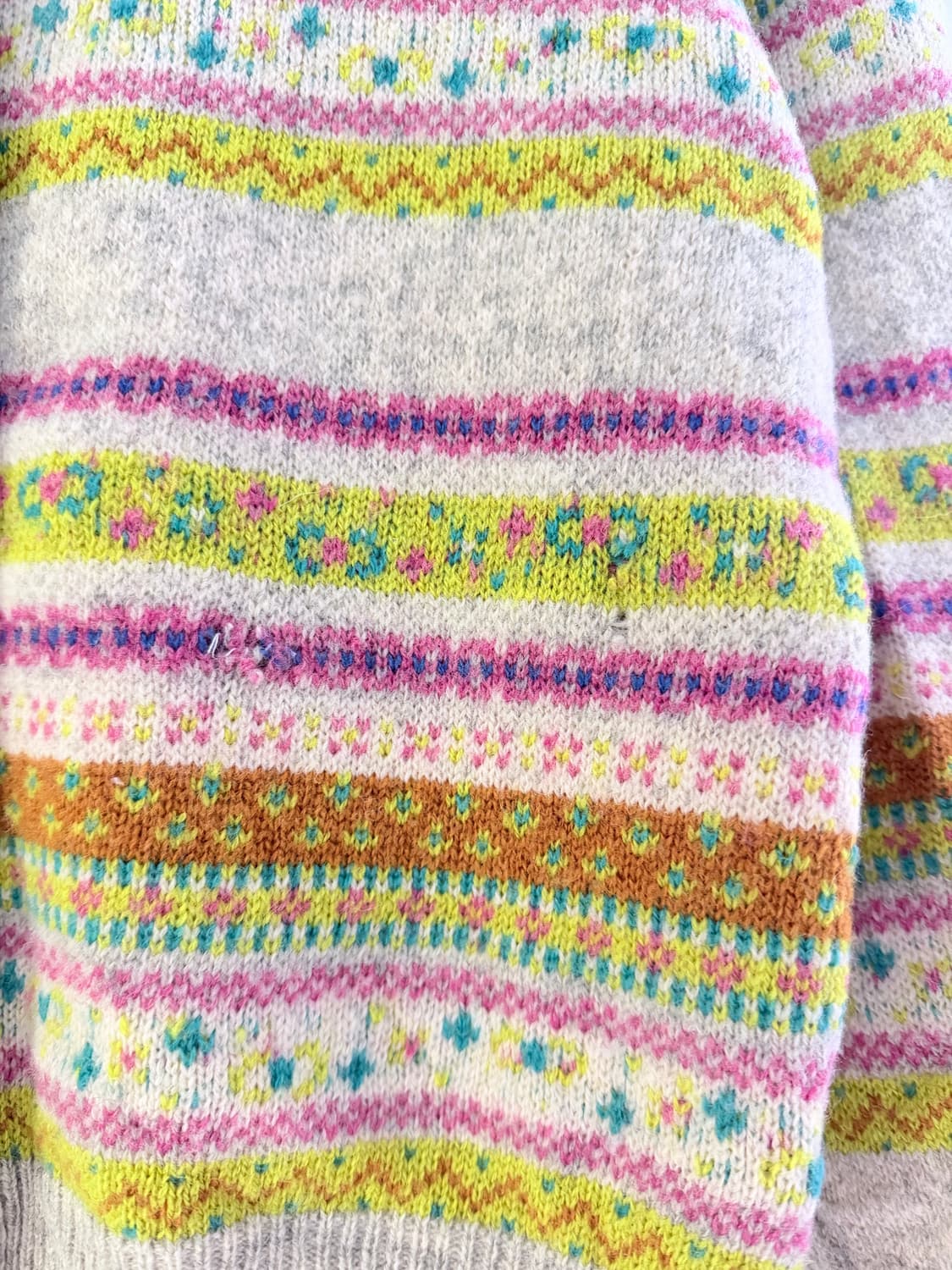 일본빈티지 하구미 무지개떡 가디건 상품이미지2