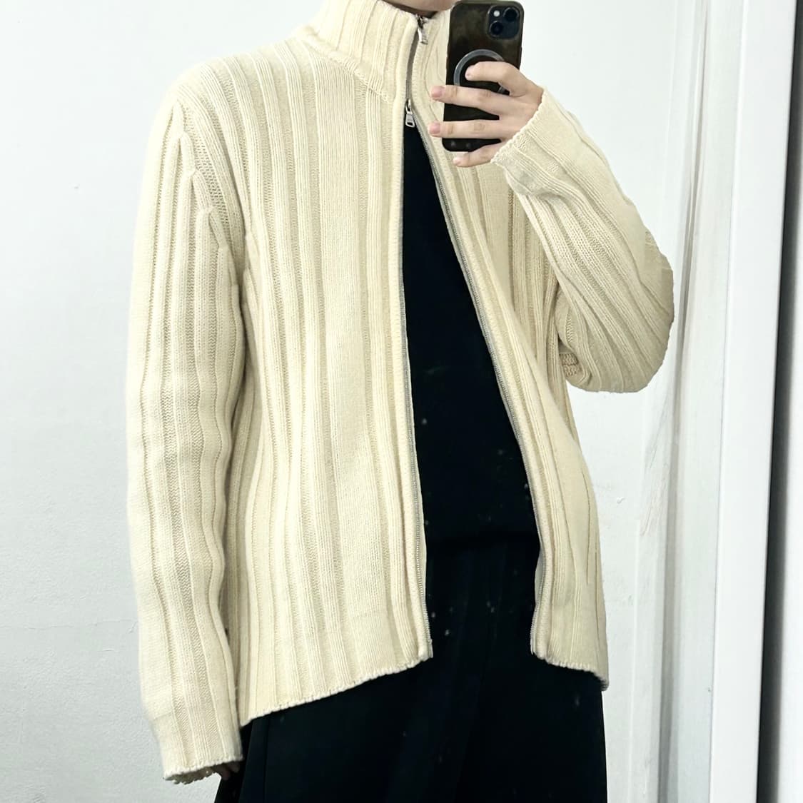 휴고보스 투웨이 울 케이블 니트 자켓 상품이미지2