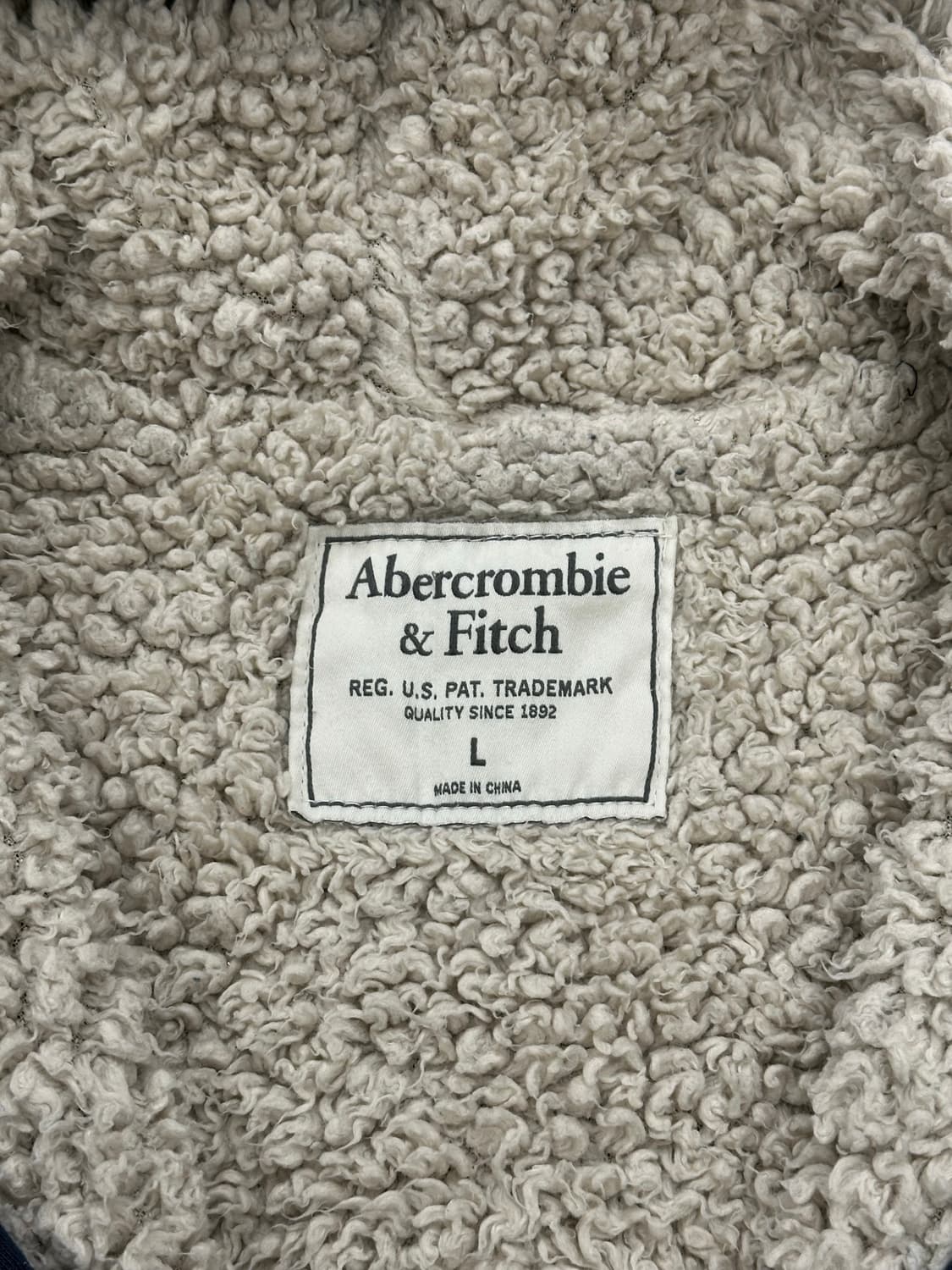 L)아베크롬비 빈티지 네이비 플리스 후드집업 상품이미지5