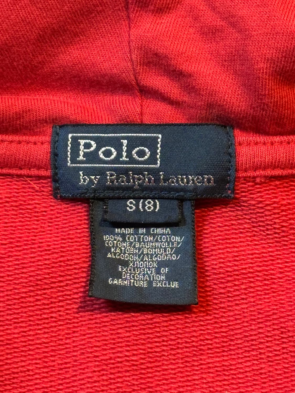 폴로 랄프로렌 POLO 빅포니 로고 후드집업 레드 상품이미지6