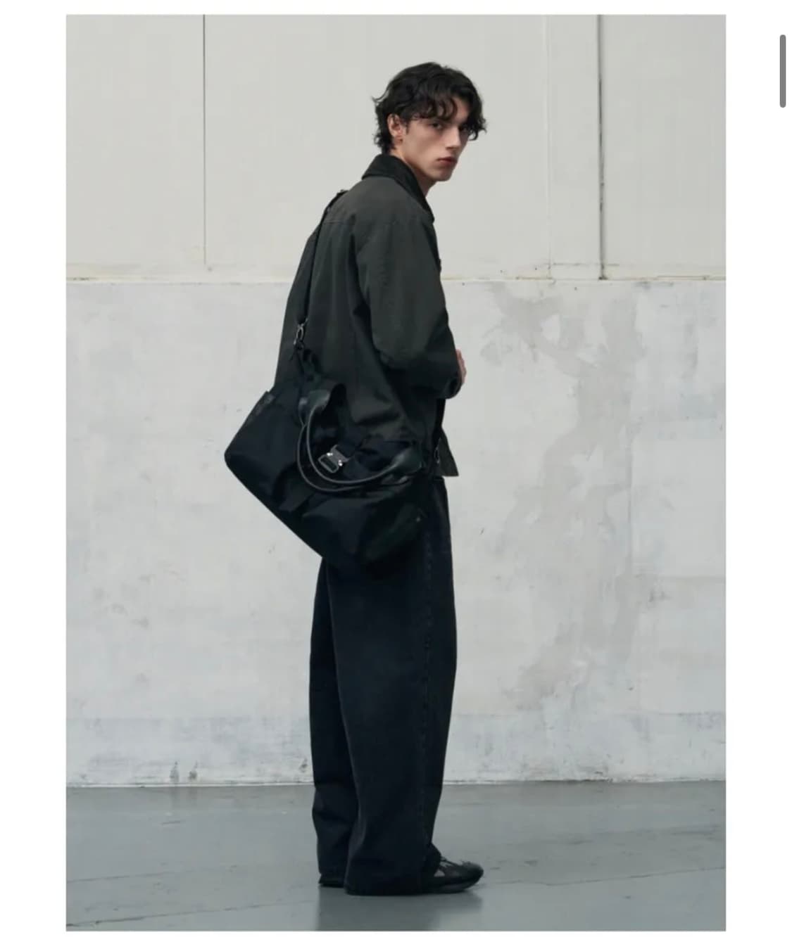 (새상품) 레더리 버클드 코튼 크로스 토트백 [BLACK] 판매 상품이미지5