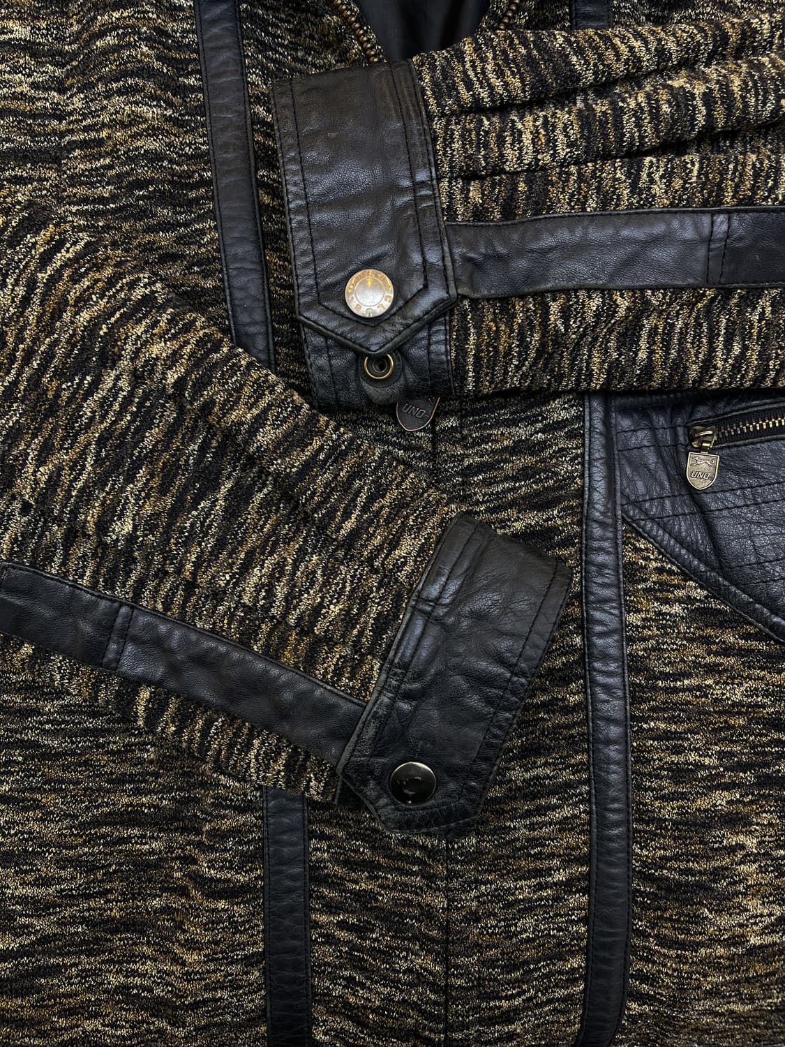 Umo 90s 울 레더 봄버 자켓 상품이미지7