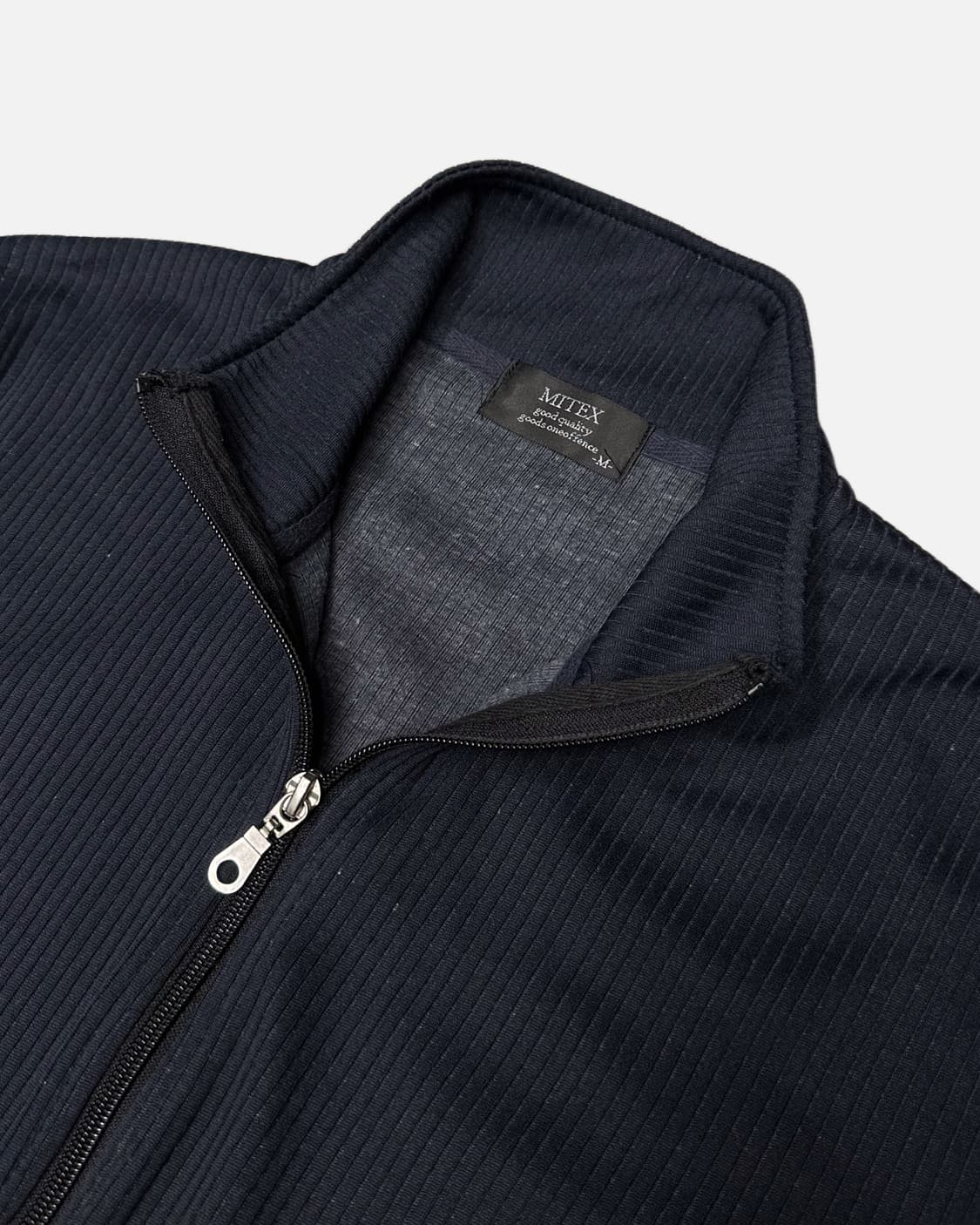 MITEX navy ribbed jersey zip-up 상품이미지2