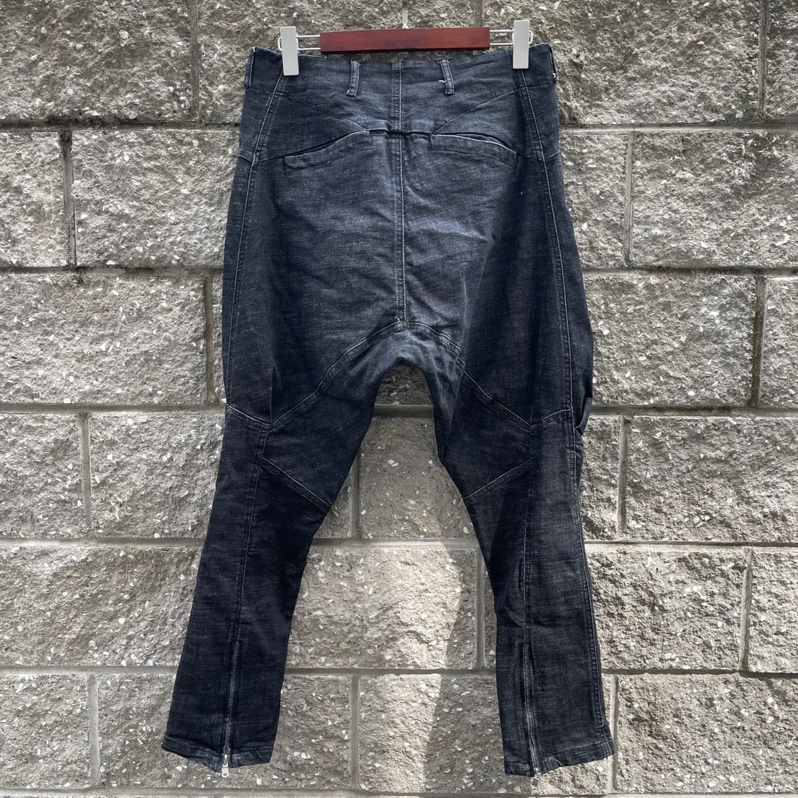 [L] VTG 드롭 크로치 블랙 데님 팬츠 (~33) 상품이미지2