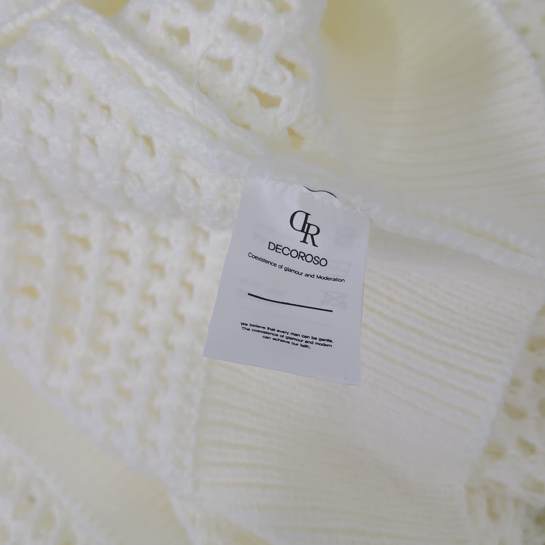 [새상품] 데꼬로소 썸머 네트 카라 가디건 아이보리 프리사이즈 상품이미지7