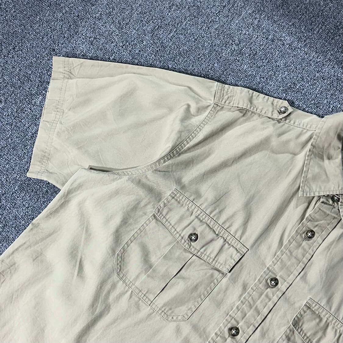 L.L.BEAN. 엘엘빈 하프셔츠 베이지(L/old-7587) 상품이미지3