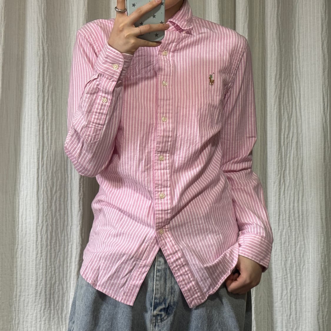 폴로 랄프로렌 스트라이프 슬림핏 셔츠 상품이미지1