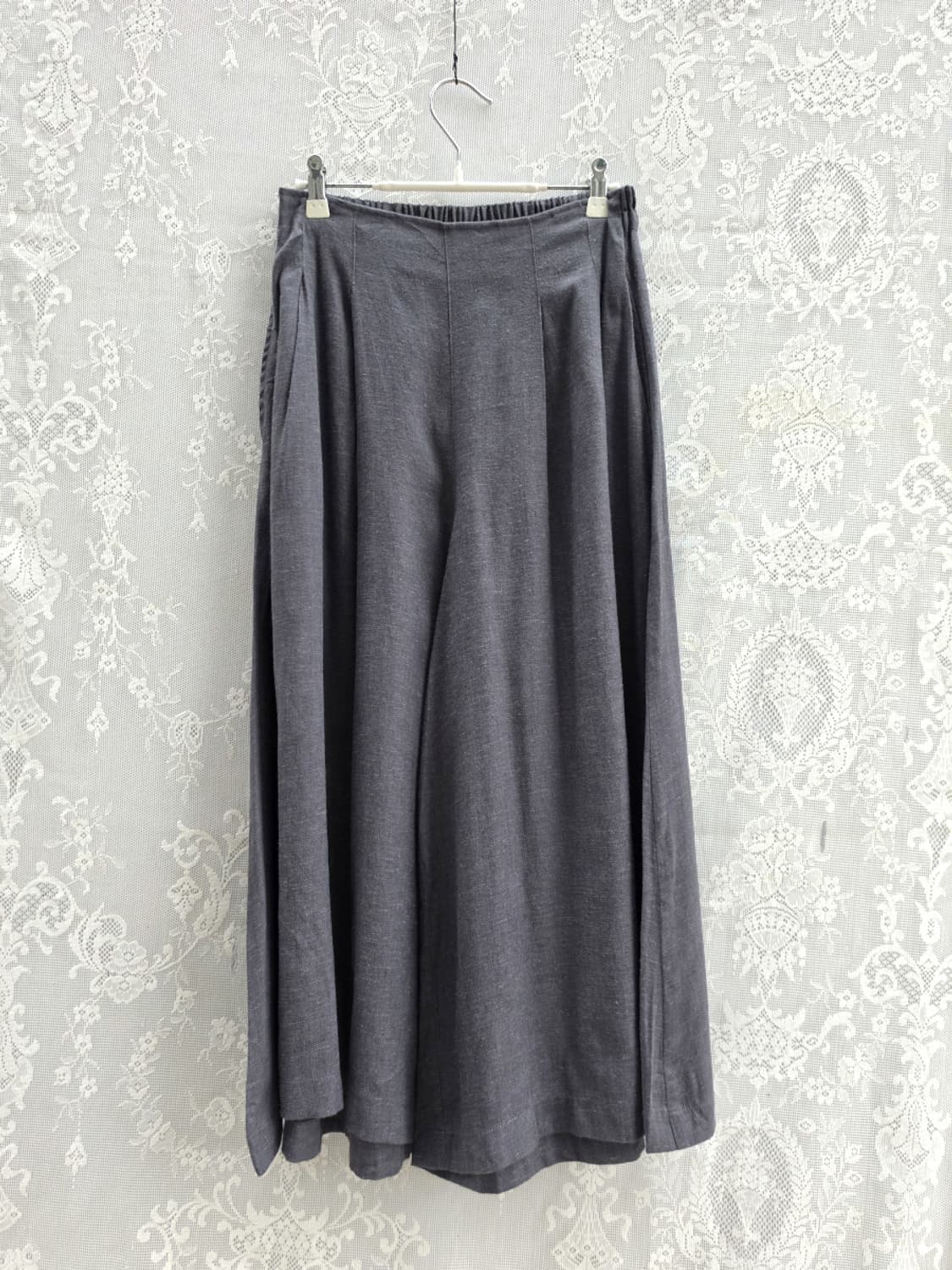 셀프서비스 와이드 리넨 치마바지 상품이미지2