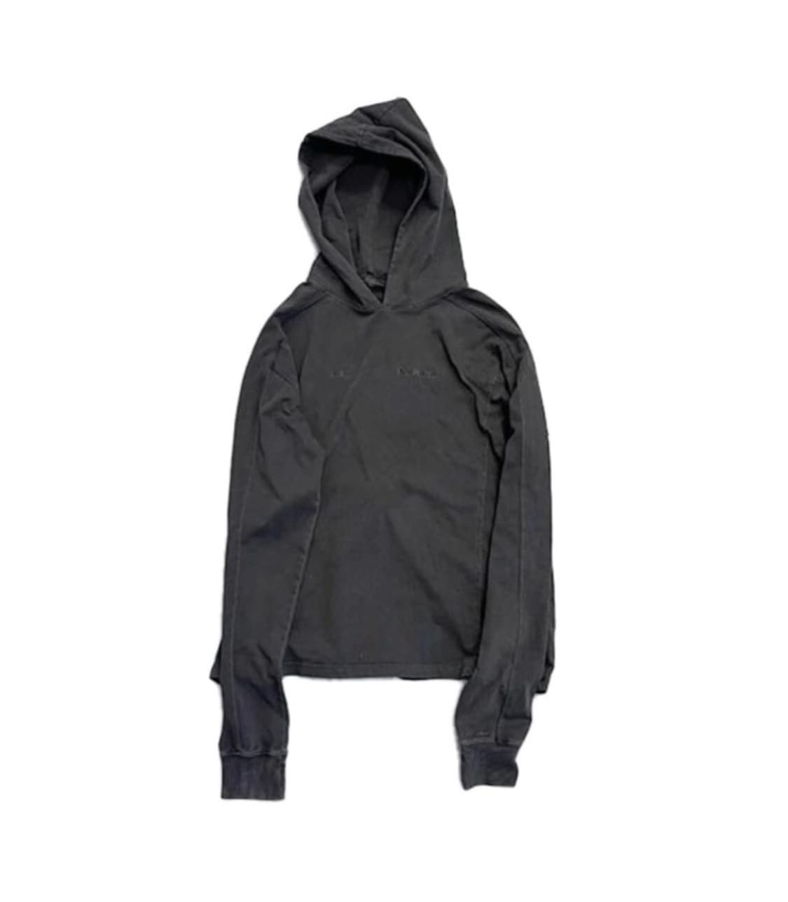 플라스틱프로덕트 롱슬리브 후드 차콜 색상 상품이미지1