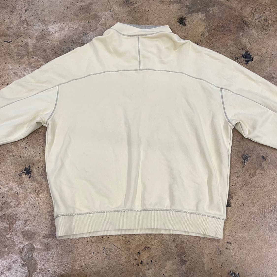 [정품/L] 언어펙티드 아이보리 하프집업 맨투맨 b19 상품이미지4