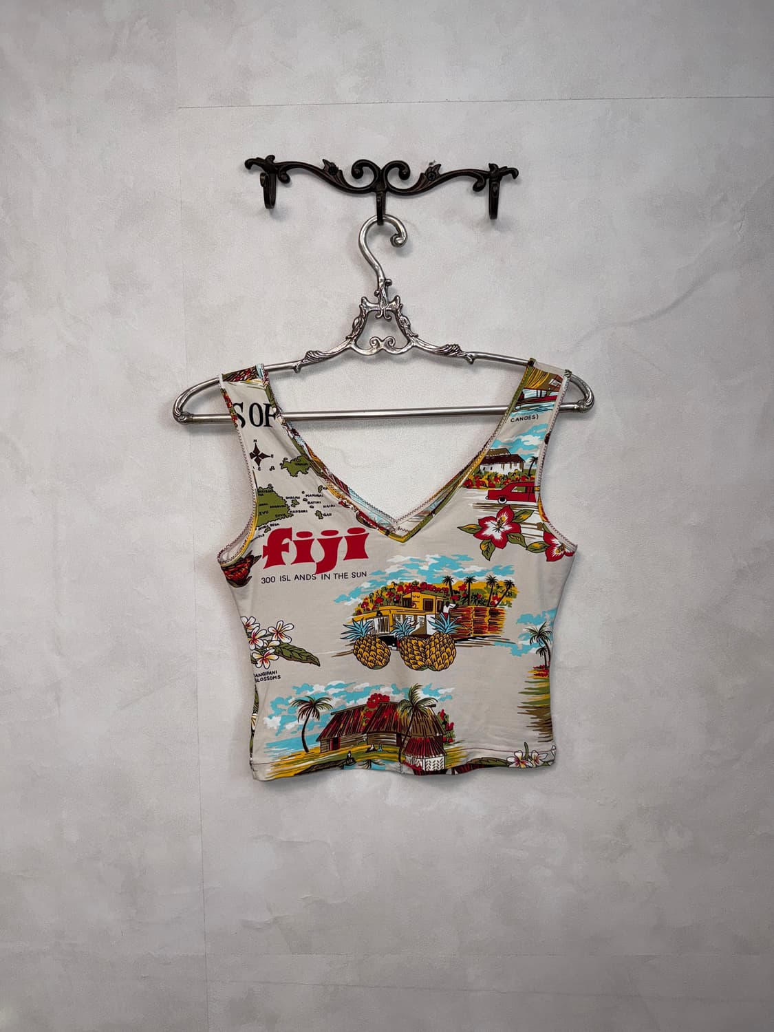 Blumarine hawaiian summer pattern 슬리브리스 상품이미지3