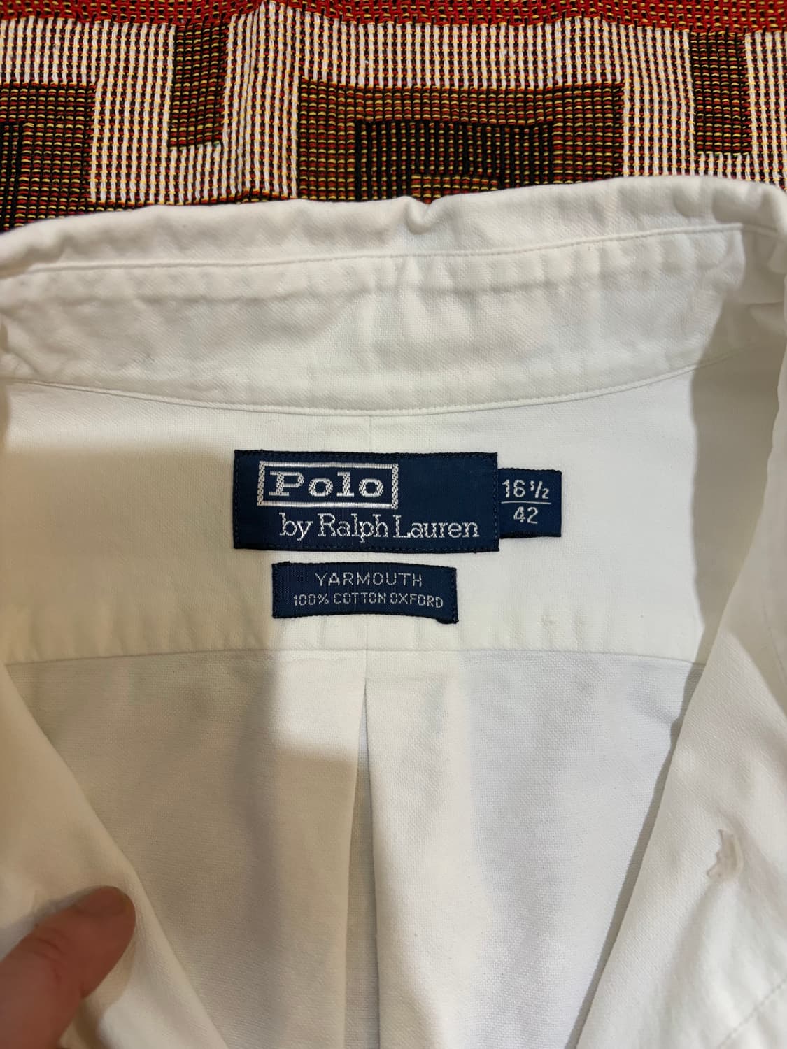 XXL) 90s 폴로 랄프로렌 야머스 셔츠 화이트 상품이미지6