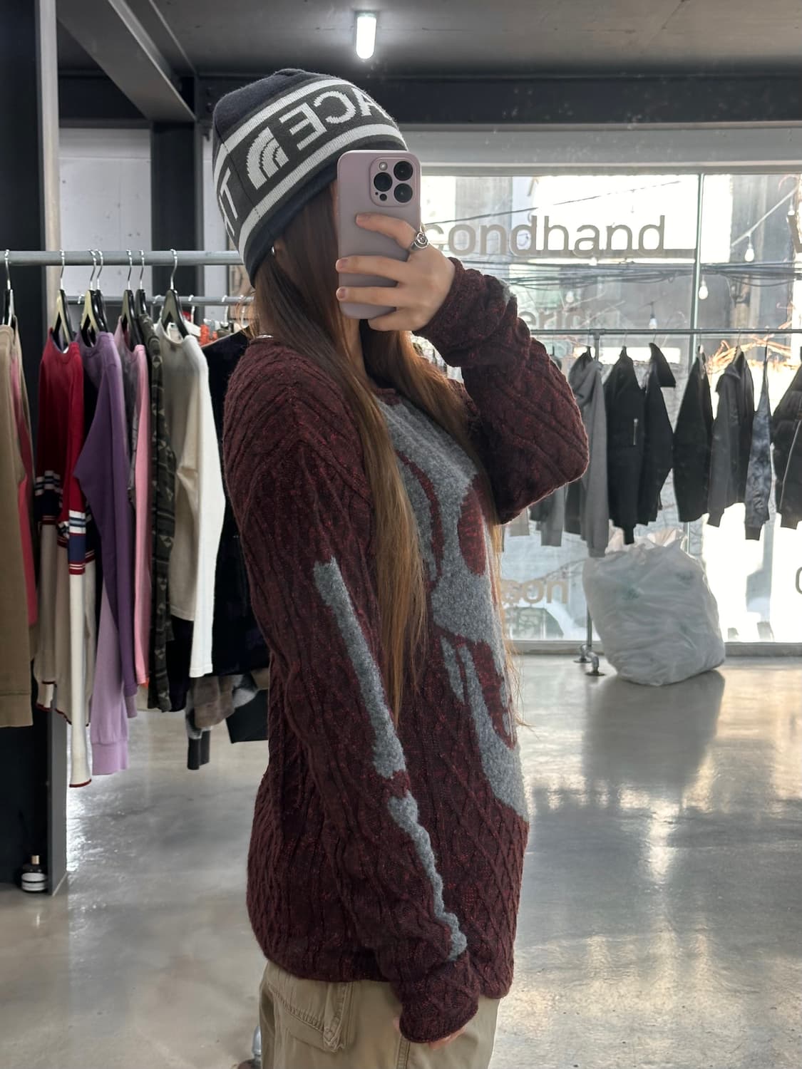 히스테릭글래머 스컬 본 니트 상품이미지3