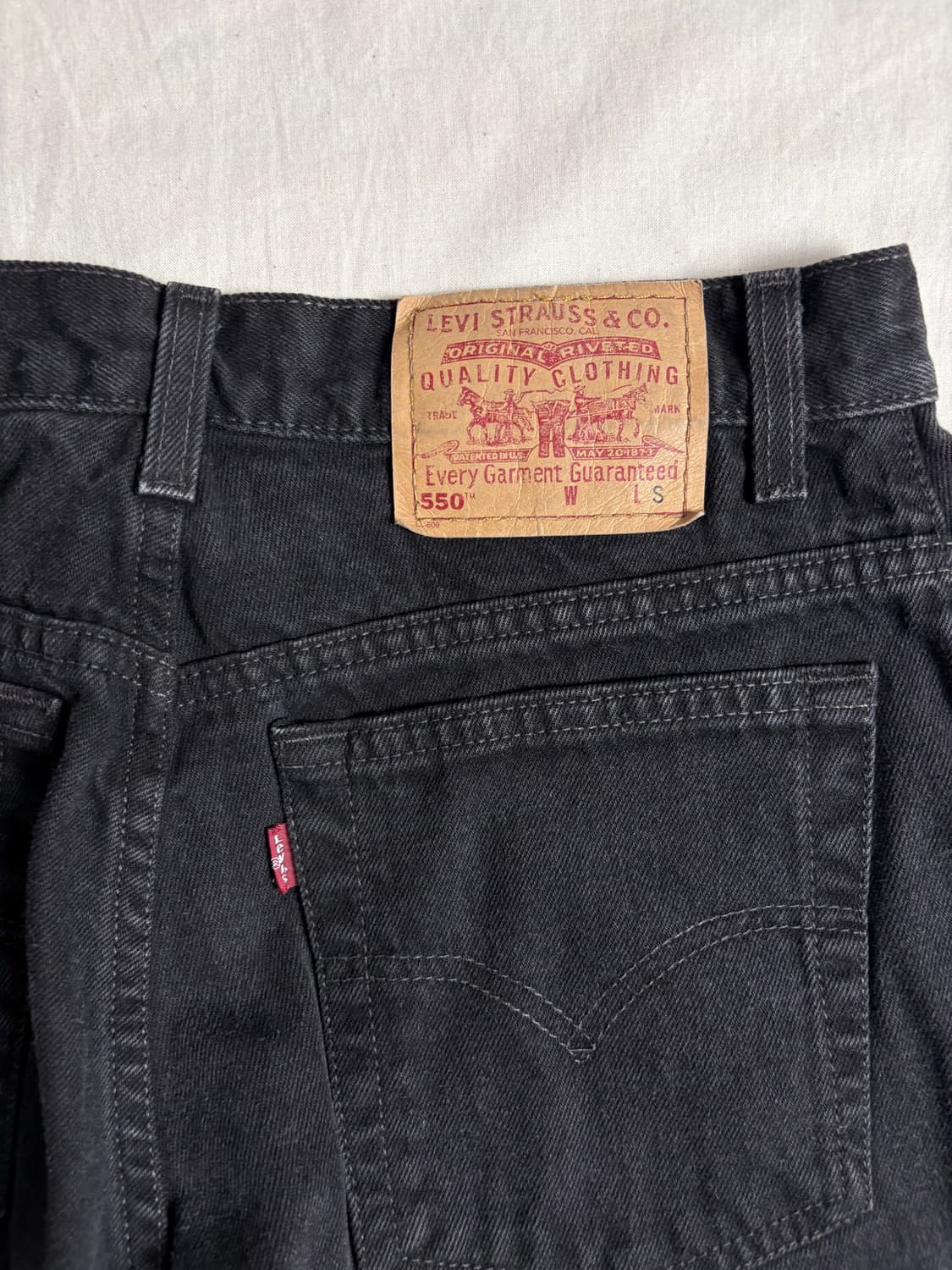 Levis 리바이스 블랙 데님팬츠 550 S 상품이미지5