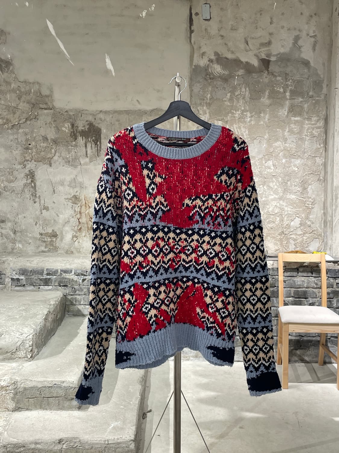 앤더슨벨 믹스 서브머지 노르딕 스웨터 상품이미지1