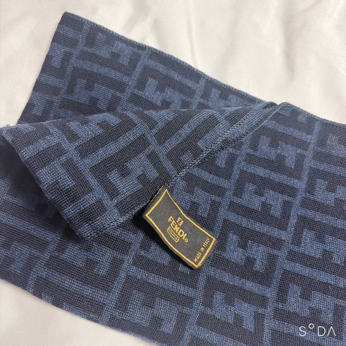 펜디 FF 로고 머플러 네이비 상품이미지6