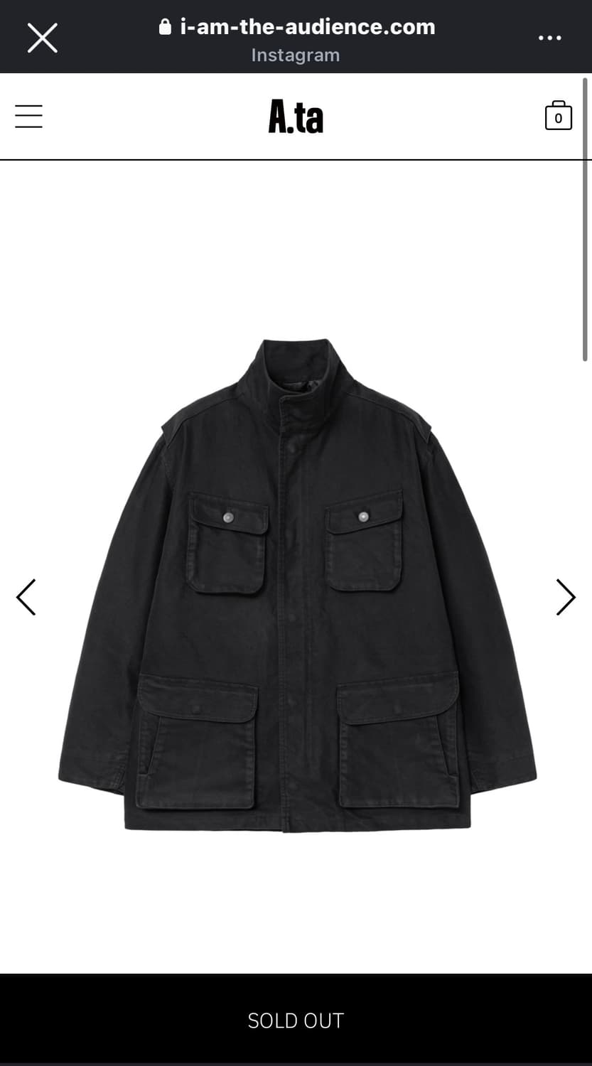 [판매]a.ta 필드자켓 블랙 상품이미지1