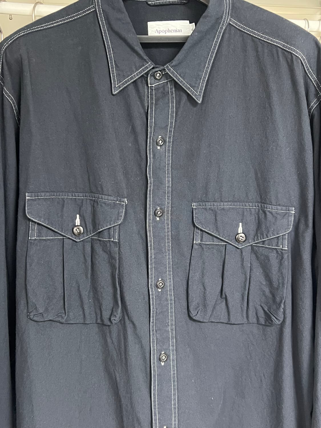 아포페니안 럼버잭 셔츠 다크네이비 [XL] 상품이미지2