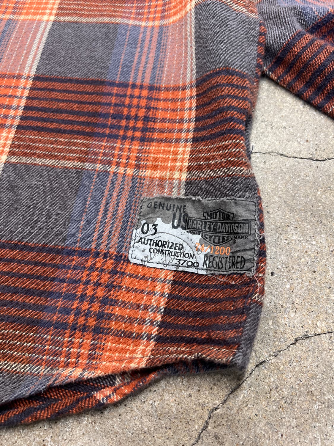 할리데이비슨 코튼 체크 셔츠 상품이미지4