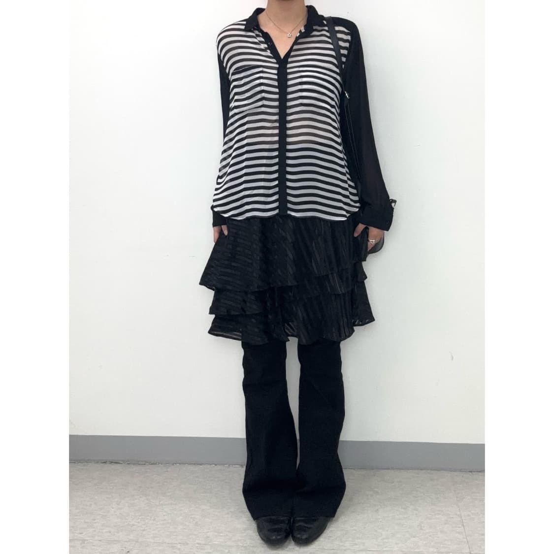 빈티지 블랙 블라우스 상품이미지2