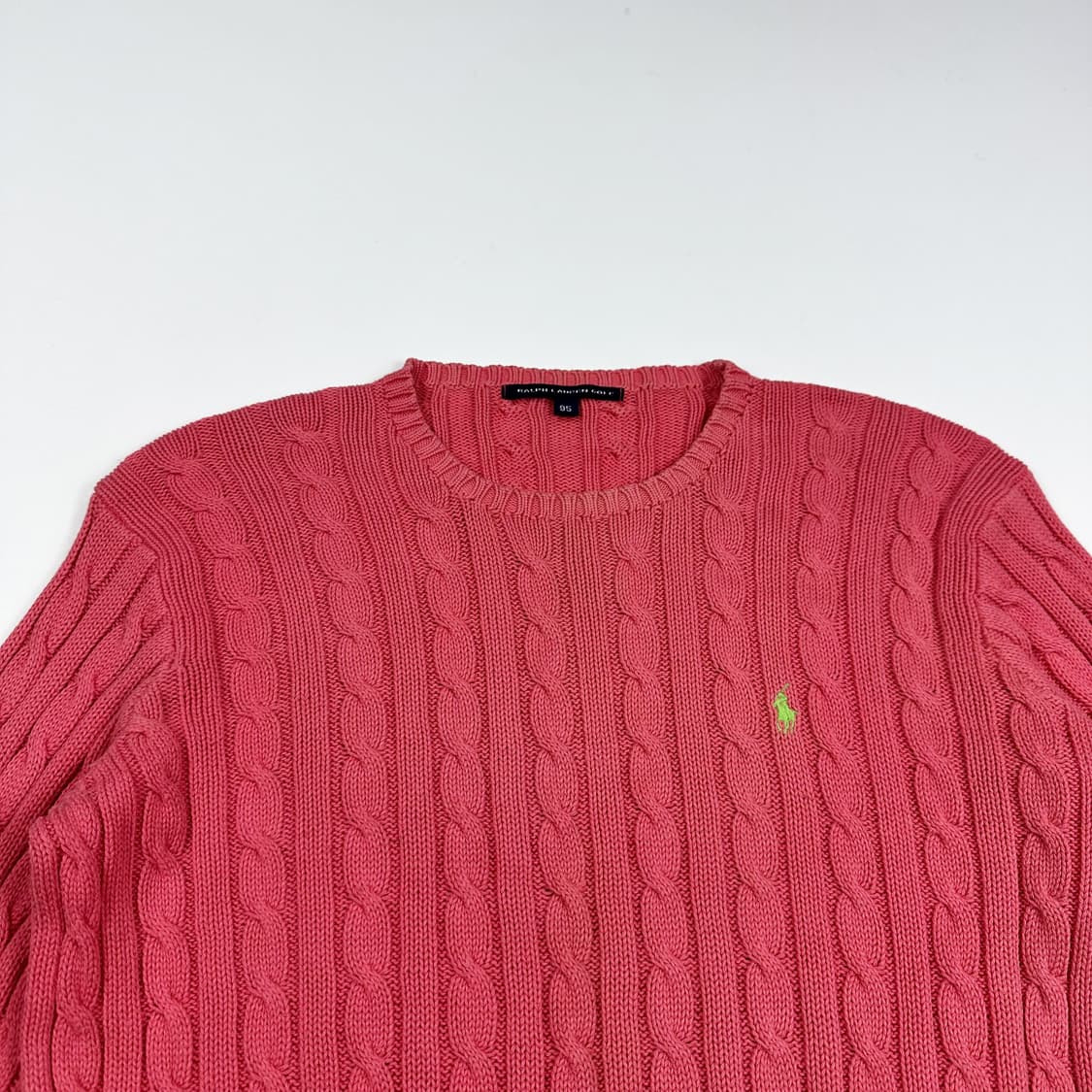 폴로 랄프로렌 빈티지 케이블 니트 핑크 여성M 상품이미지2