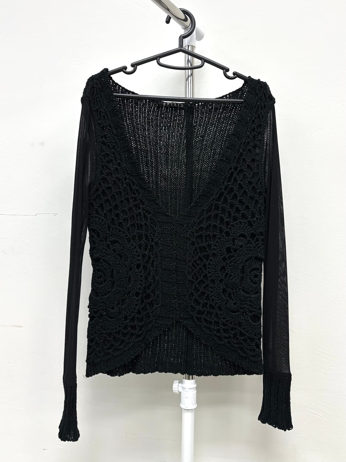 빈티지 블랙 크로셰 니트 상품이미지5