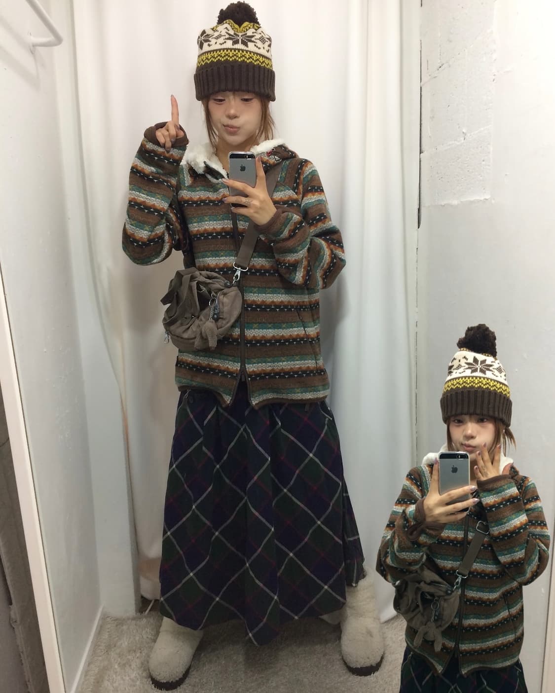 🫎노르딕 패턴 후리스코디🫎 상품이미지1