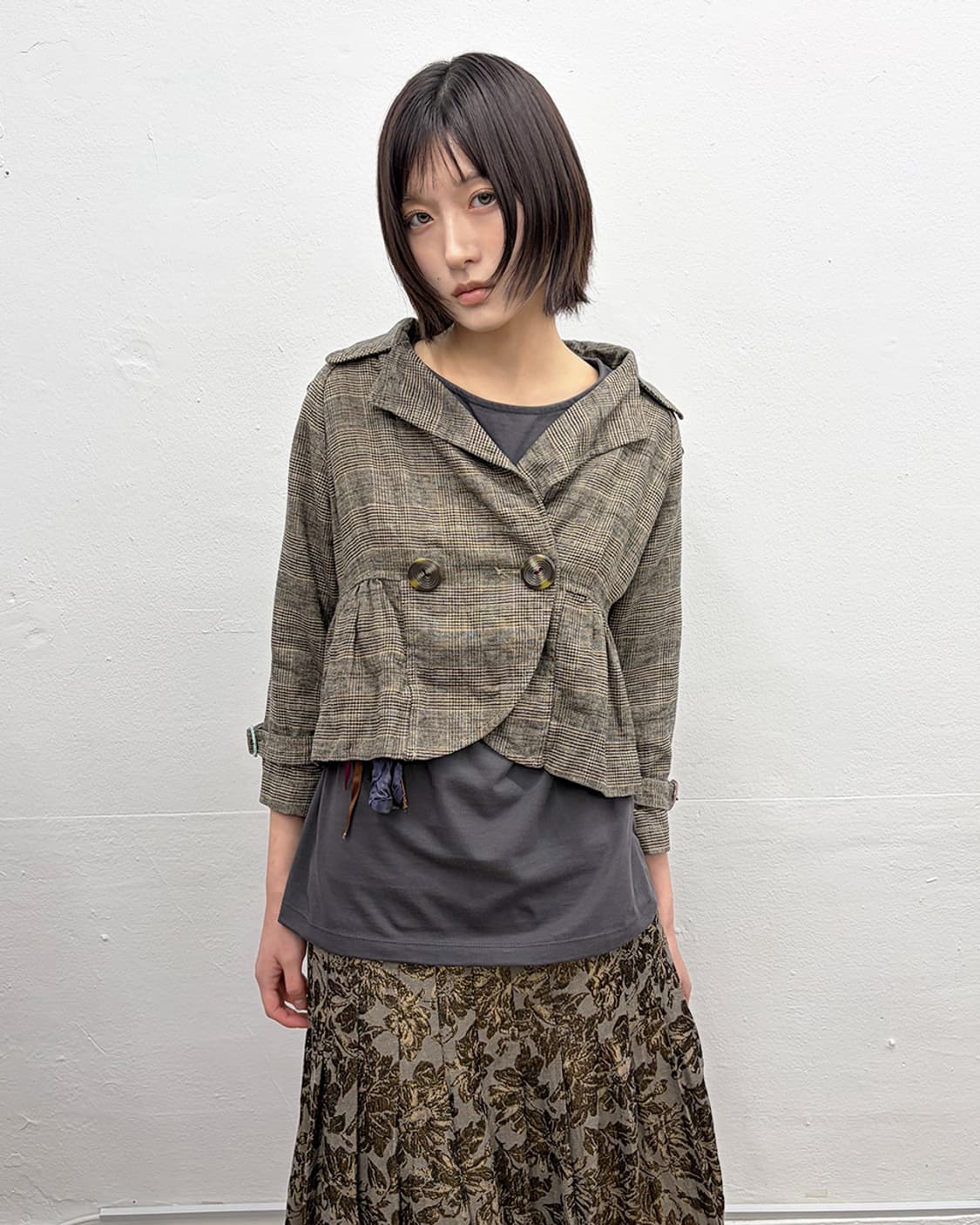 휴고 보스 오렌지 탭 빅 버튼 크롭 자켓 상품이미지1