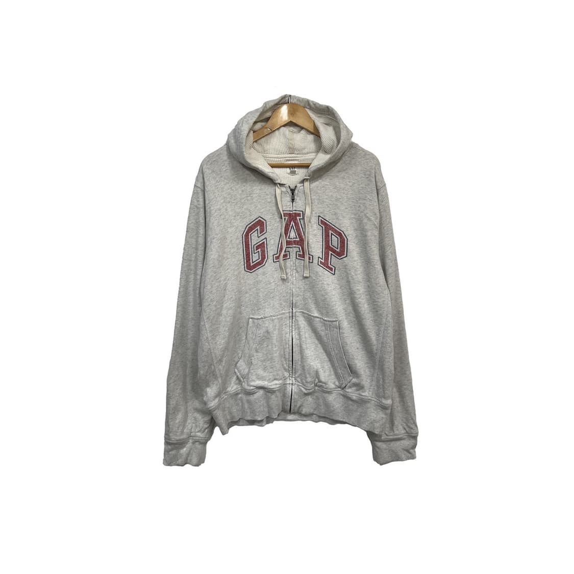 GAP 갭 레터링 빅로고 풀오버 아이보리 후드집업 상품이미지1