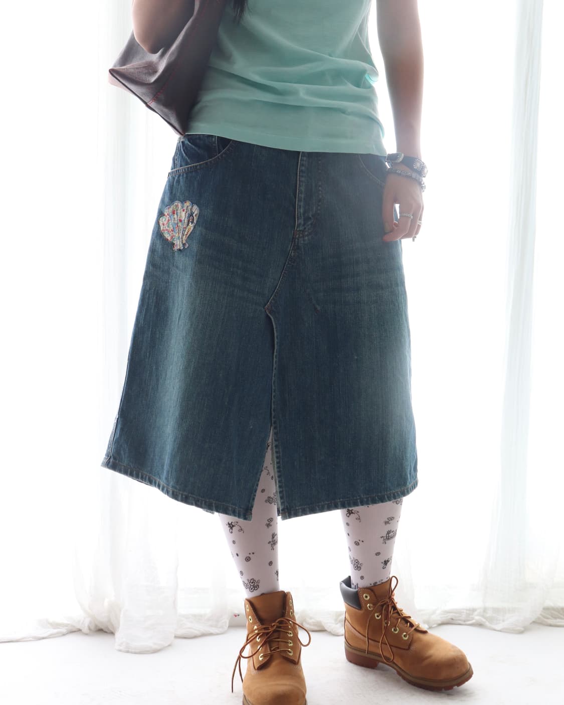 [Tsumori Chisato] Denim Patchwork Skirt 상품이미지3