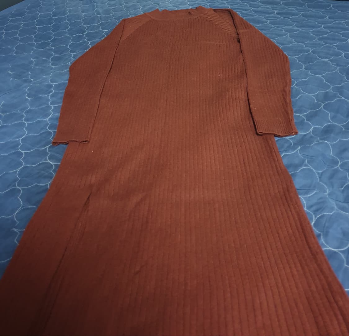 미스벨리 골지 롱원피스 브라운 (S) 상품이미지1