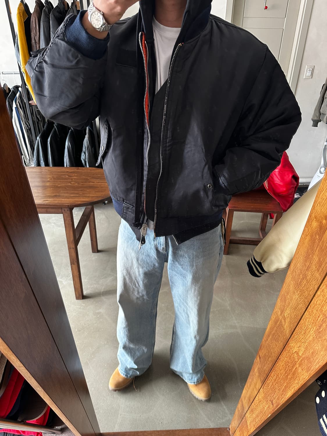 AVIREX MA-1 백 로고 플라이트 자켓 상품이미지7