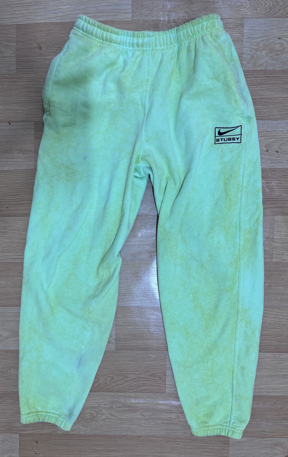 스투시 X 나이키 워싱 조거팬츠 라임 S사이즈 상품이미지1
