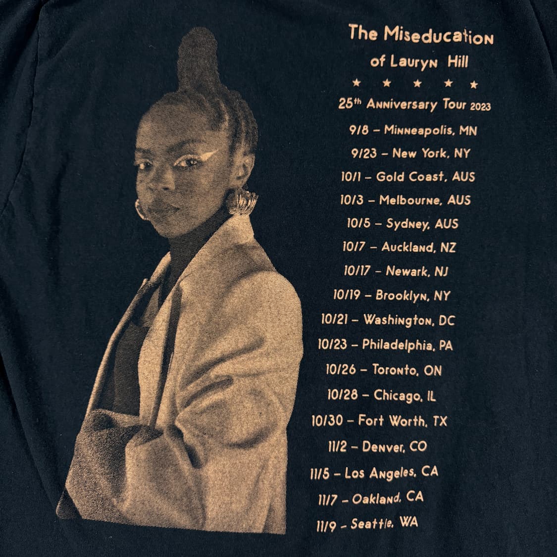 2023 Lauryn Hill 로린힐 25주년 투어 티셔츠 Fugees 상품이미지7