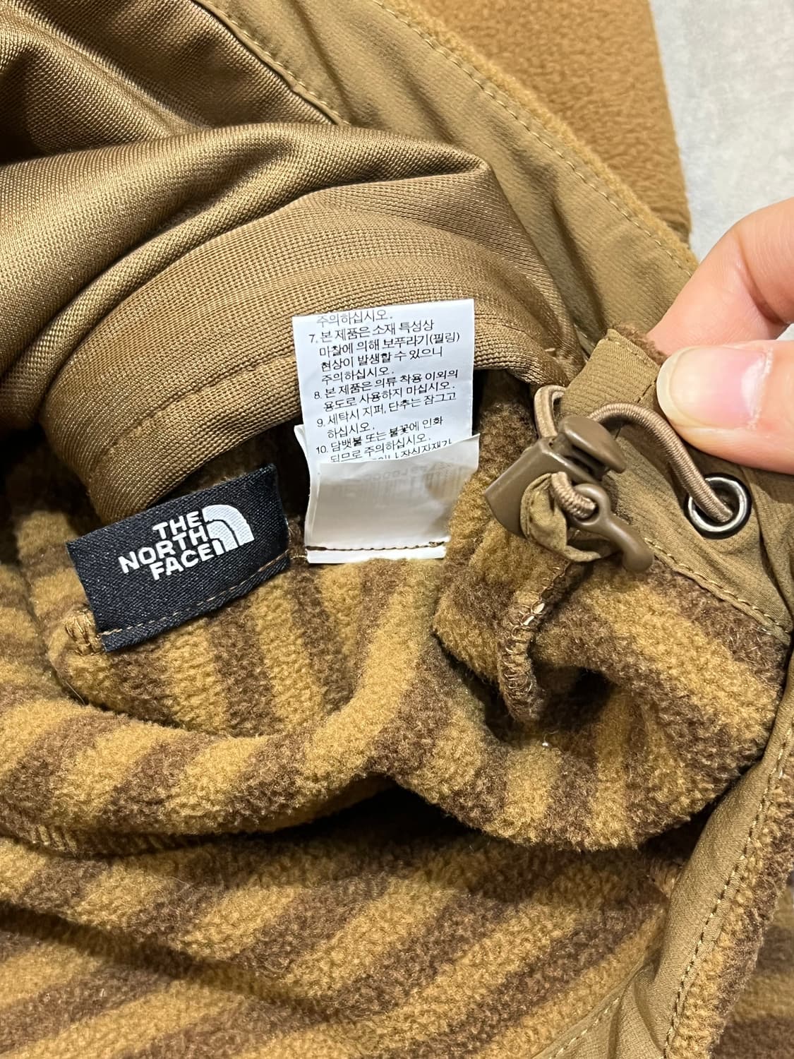 노스페이스 초코 브라운 스트라이프 후리스 자켓 상품이미지5