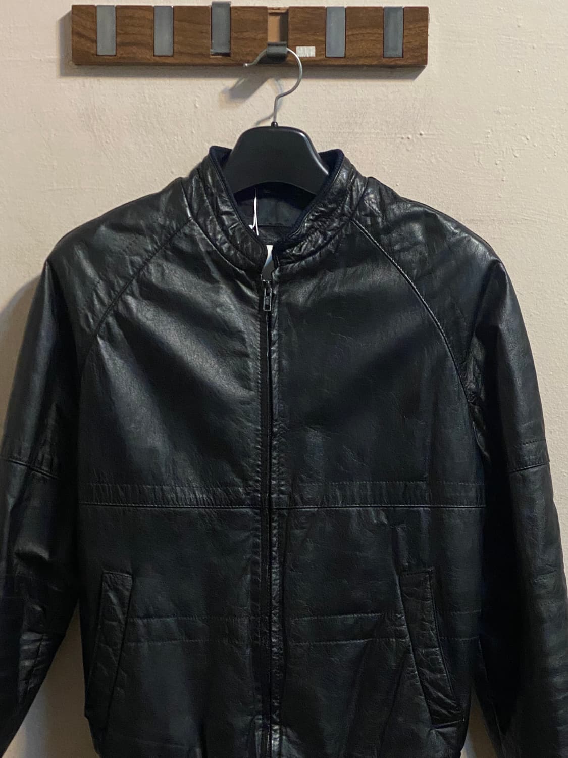 유즈드 레더 퀼팅 집업 자켓 상품이미지2