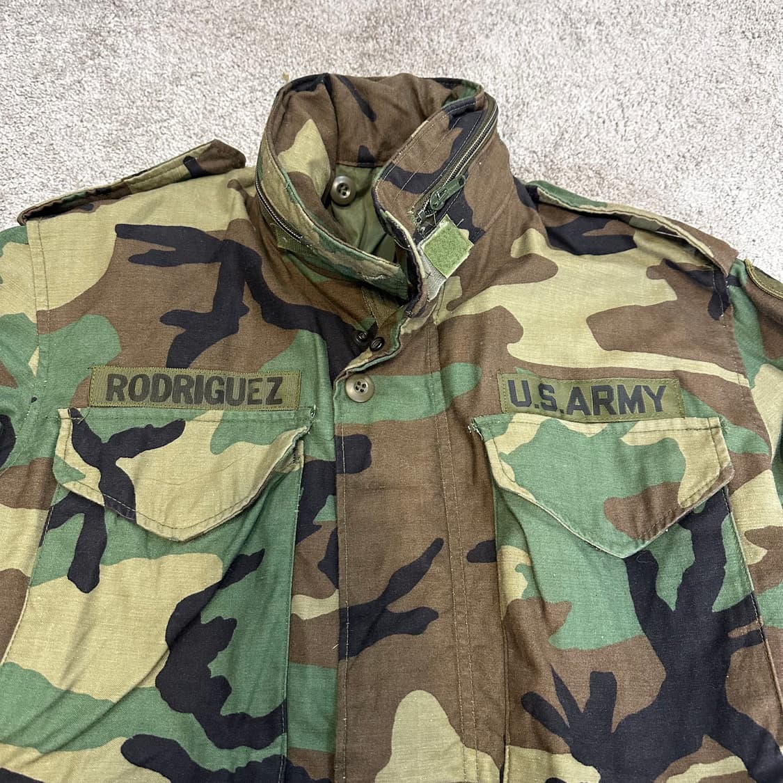 알파인더스트리 밀리터리 카모 M-65 필드 자켓L 상품이미지5