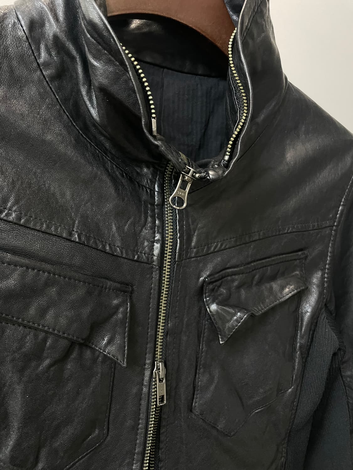 (95) 하이넥 락시크 양가죽 투웨이 가죽자켓 상품이미지2