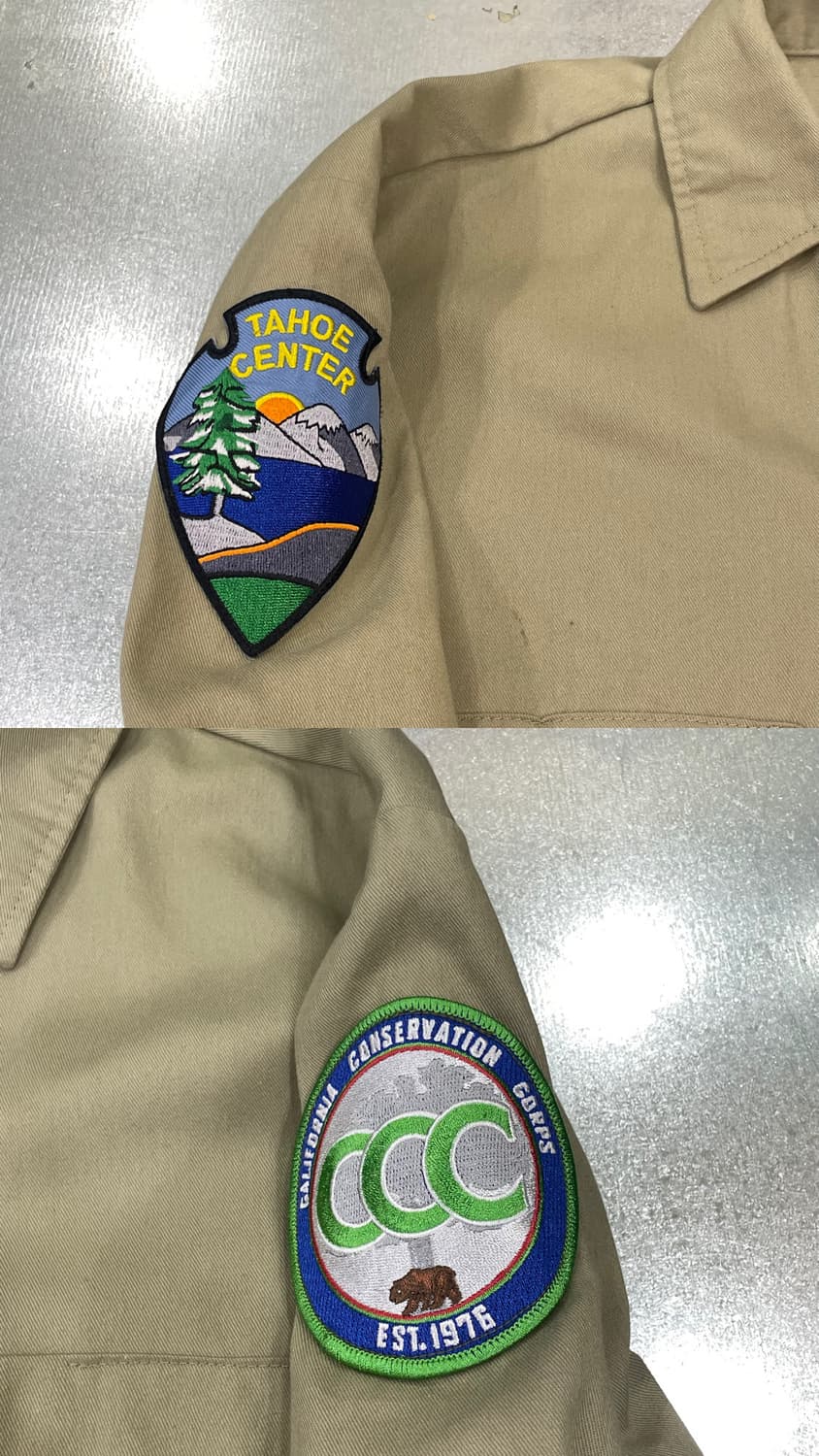 (S) Dickies 디키즈 패치 워크 셔츠 베이지 상품이미지4