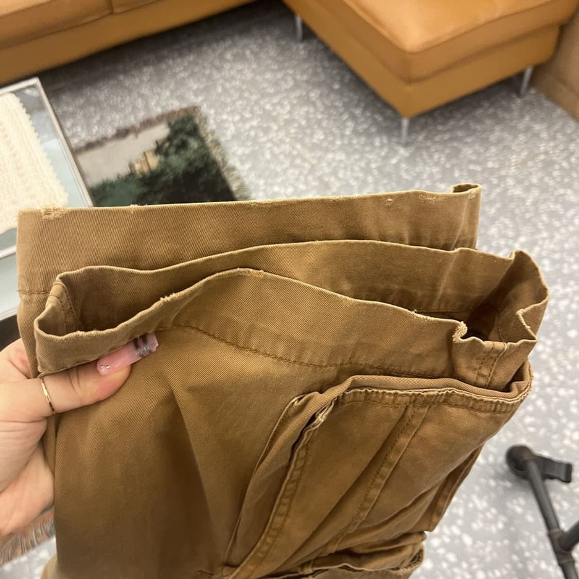 빈티지 레트로 컨트리 웨스턴 벨티드 카고 반바지 L C12160 상품이미지8