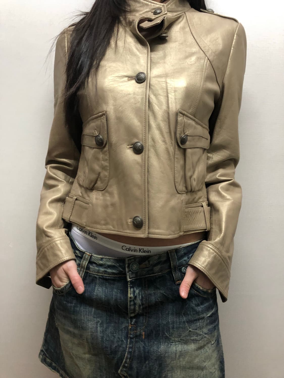 빈티지 골드 양가죽 자켓 상품이미지4