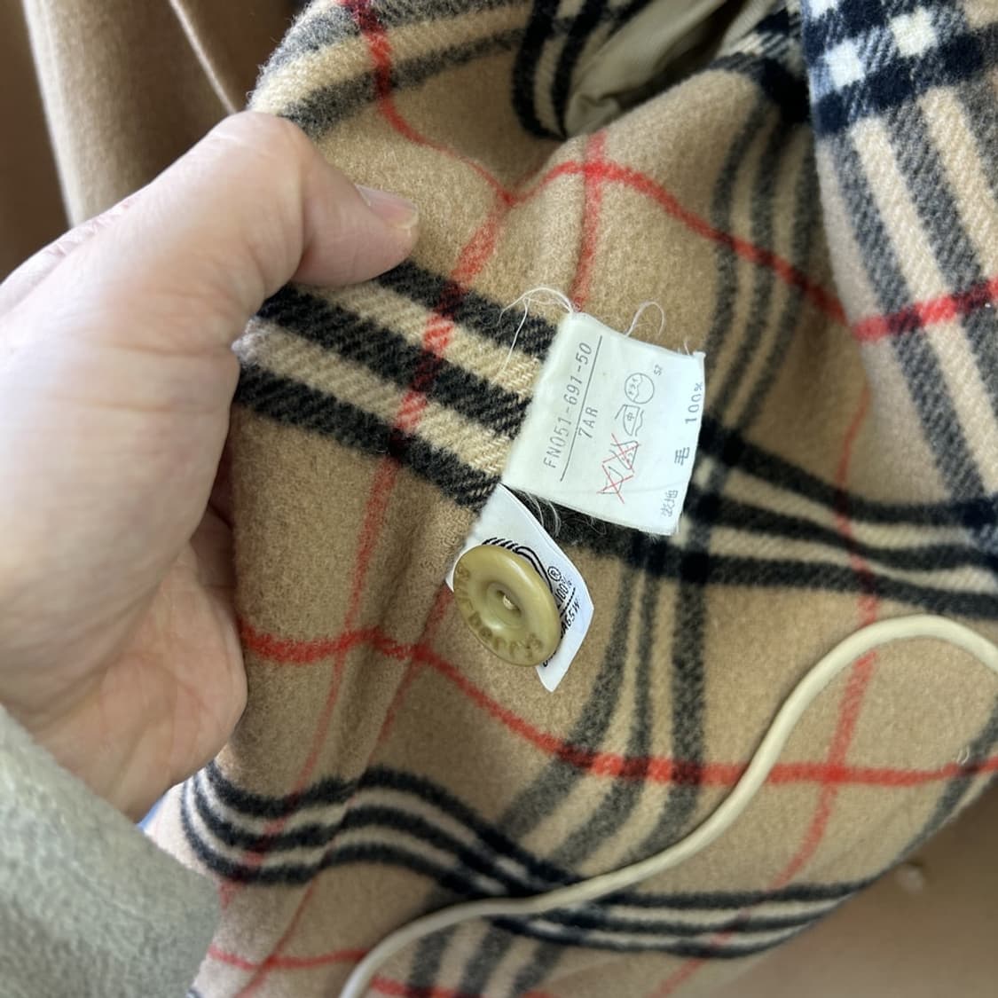 15917 - 버버리 베이지 울 코트 (울 100%) 상품이미지7