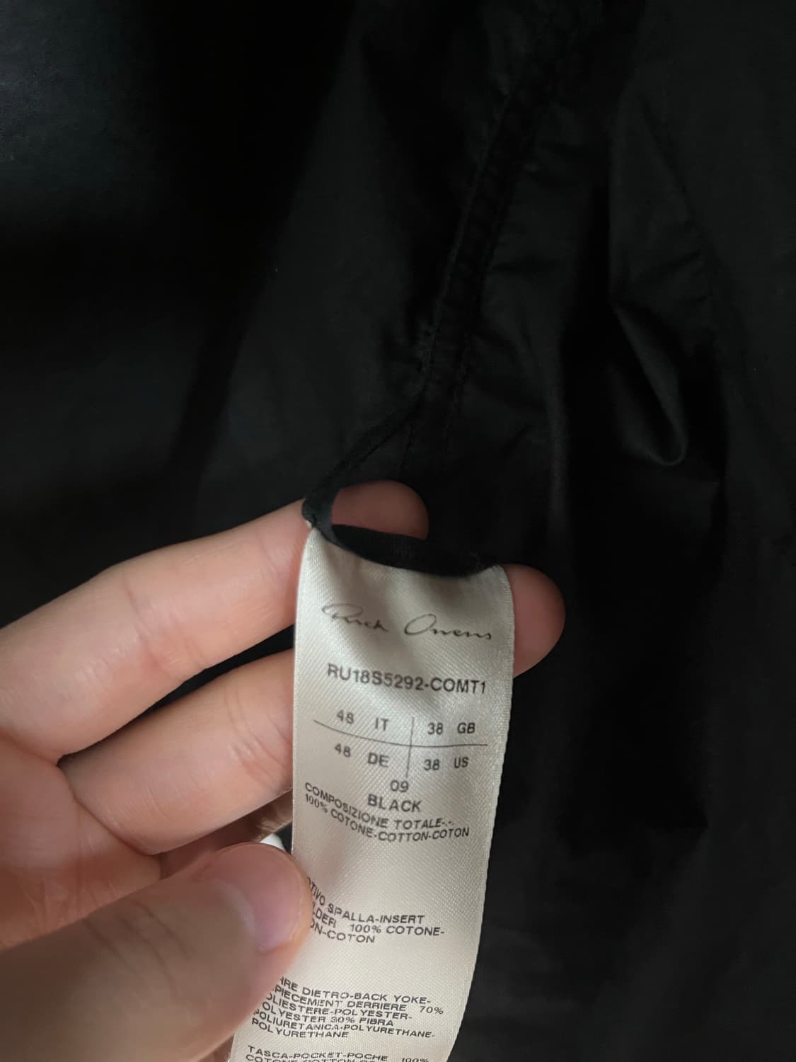 릭오웬스 메인라인 셔츠 자켓 상품이미지4