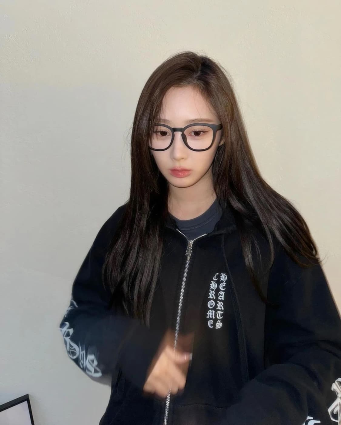 (새상품) 크롬하츠 버티컬 후드집업 블랙 상품이미지1