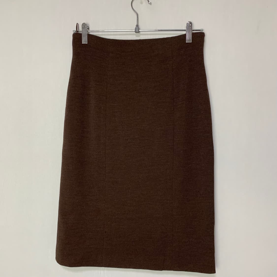 랑방 브라운 모직 미디 스커트 27인치 빈티지 치마 상품이미지2