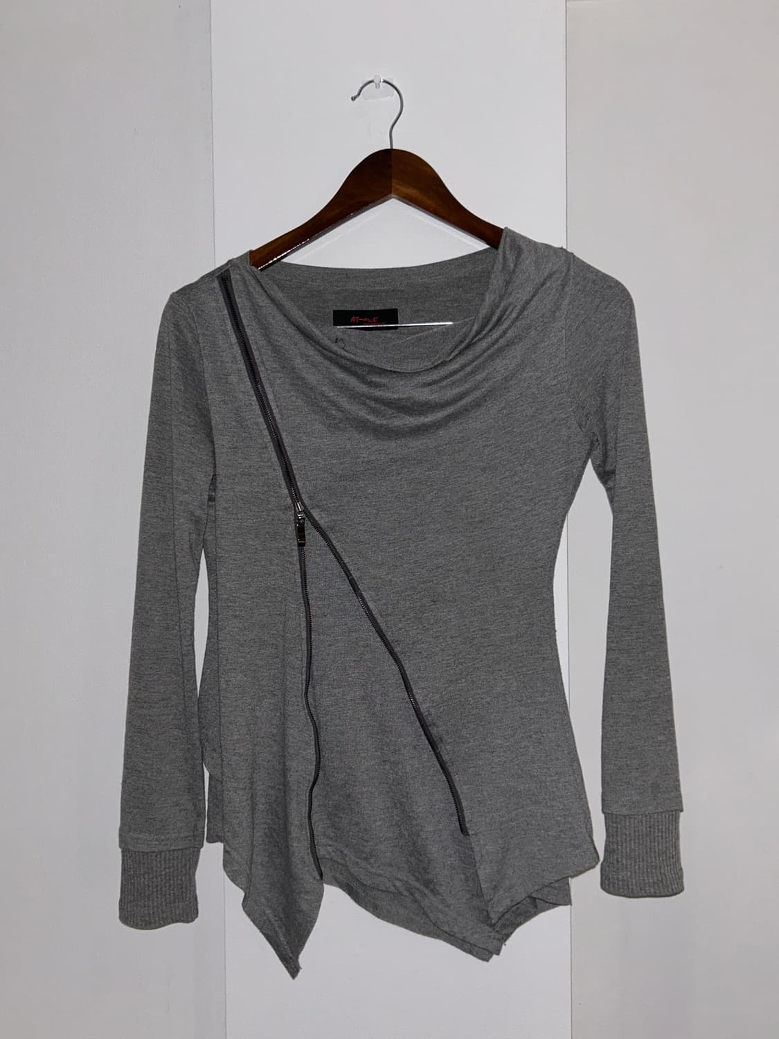 Asymmetric Zip Detail T-shirt / 빈티지 티셔츠 상품이미지4