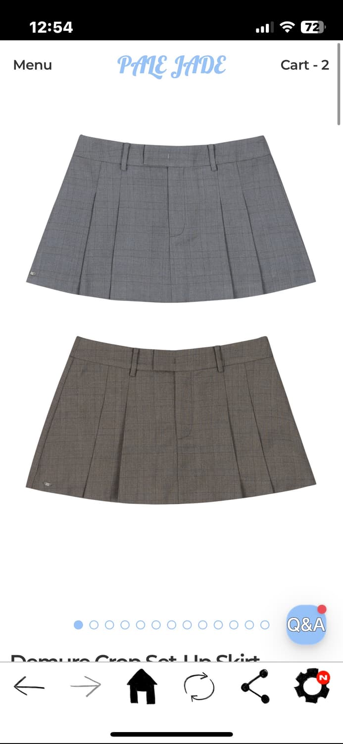 페일제이드 드뮤어 로우라이즈 스커트 상품이미지1