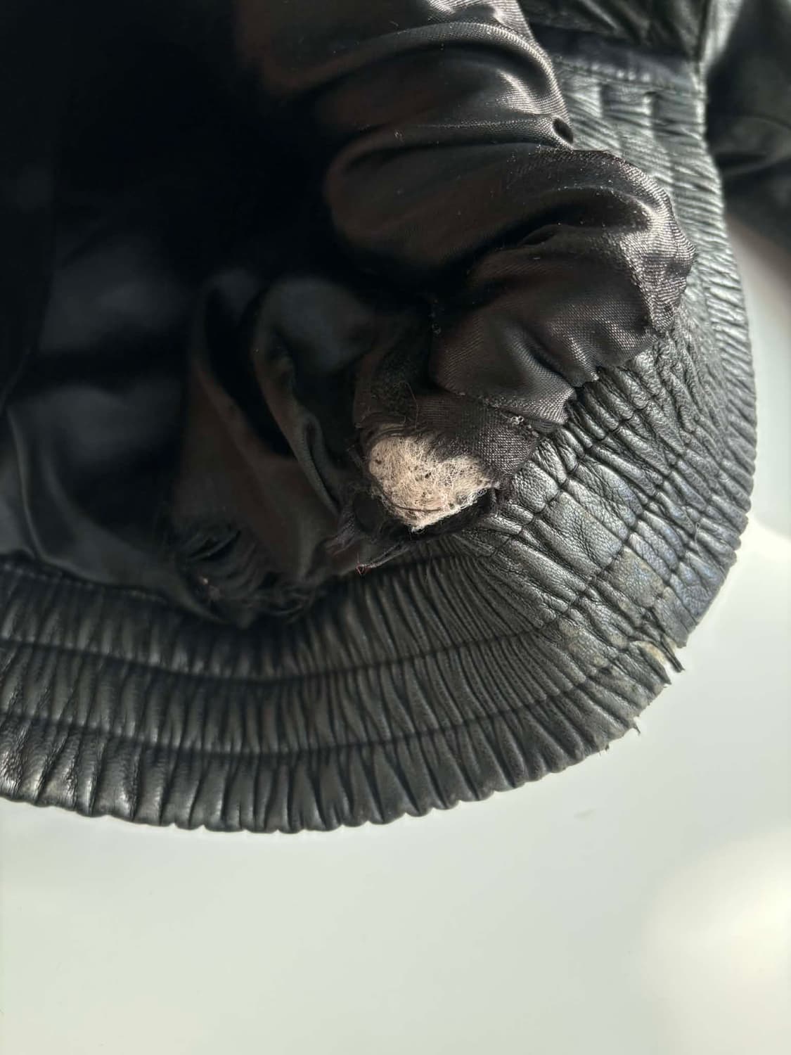 Vintage 90s 후드 퍼 가죽 자켓 상품이미지9