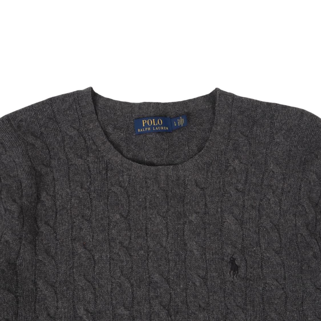 폴로 랄프로렌 그레이 울 캐시미어 케이블 니트 상품이미지2