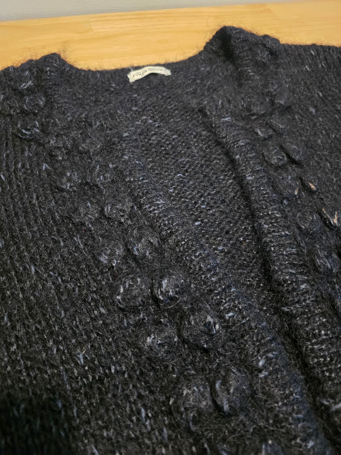 영국무드 일본제 팝콘짜임 울 가디건 상품이미지5